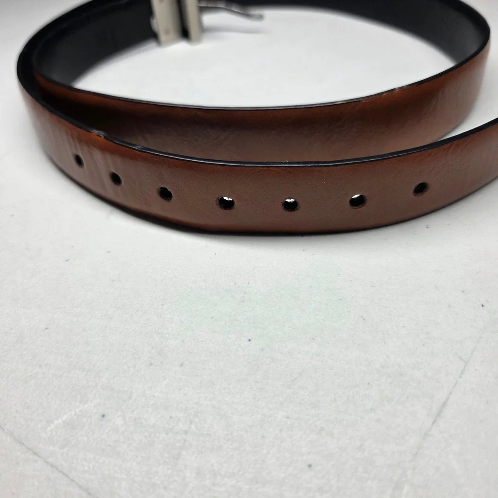 Chaps Mens Reversible Belt XL 34-36 Brown Black Gunmetal Buckle 12CH0114